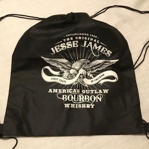 Jesse James American Outlaw Bourbon Whiskey Drawstring Shoulder Bag